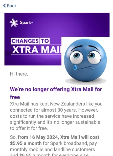 xtra email cost