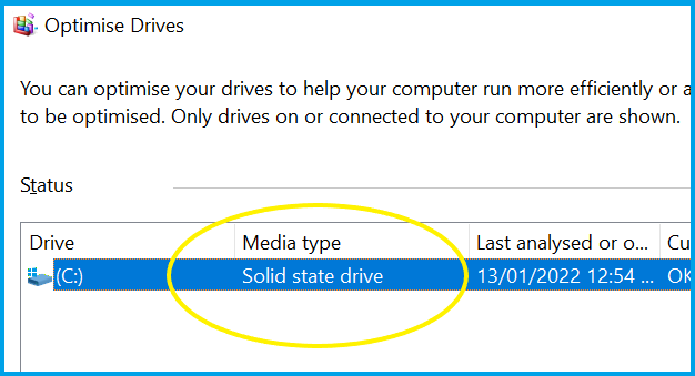 SSD windows computer