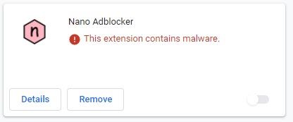 nano adblocker error