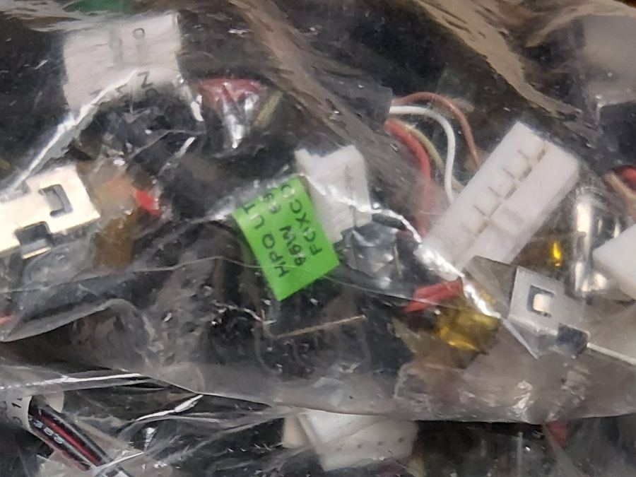 Bags of replacement laptop DC jacks for charging port repairs – laptop repair Christchurch