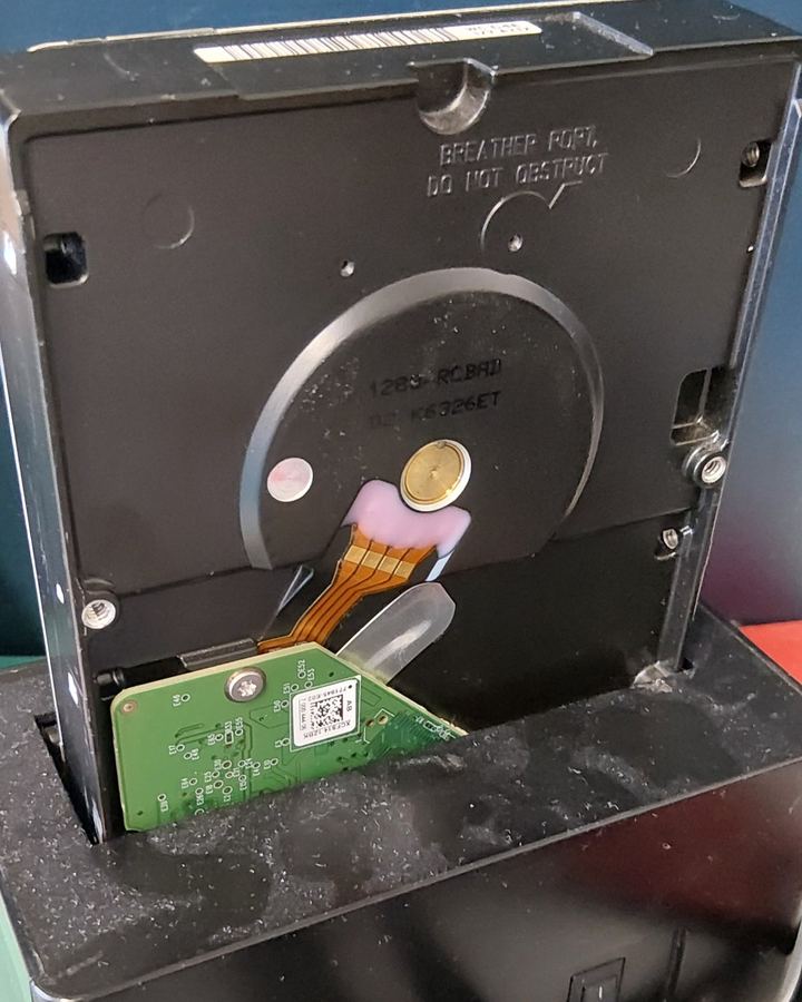 Hard drive connected to a dock for Mac data recovery – Apple Mac repair Christchurch